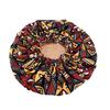 Custom Logo African Print Satin Bonnet Adjustable Double Layer Hair Bonnet Curly Hair Reversible Silky Sleep Cap Night Wrap