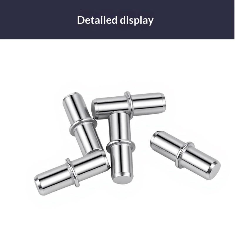 Shelf Support Pegs 20Pcs 5-6mm Cold Rolled Steel Heavy Duty Shelf Holder Pins for Garage Storage Cabinet Wardrobe Furniture