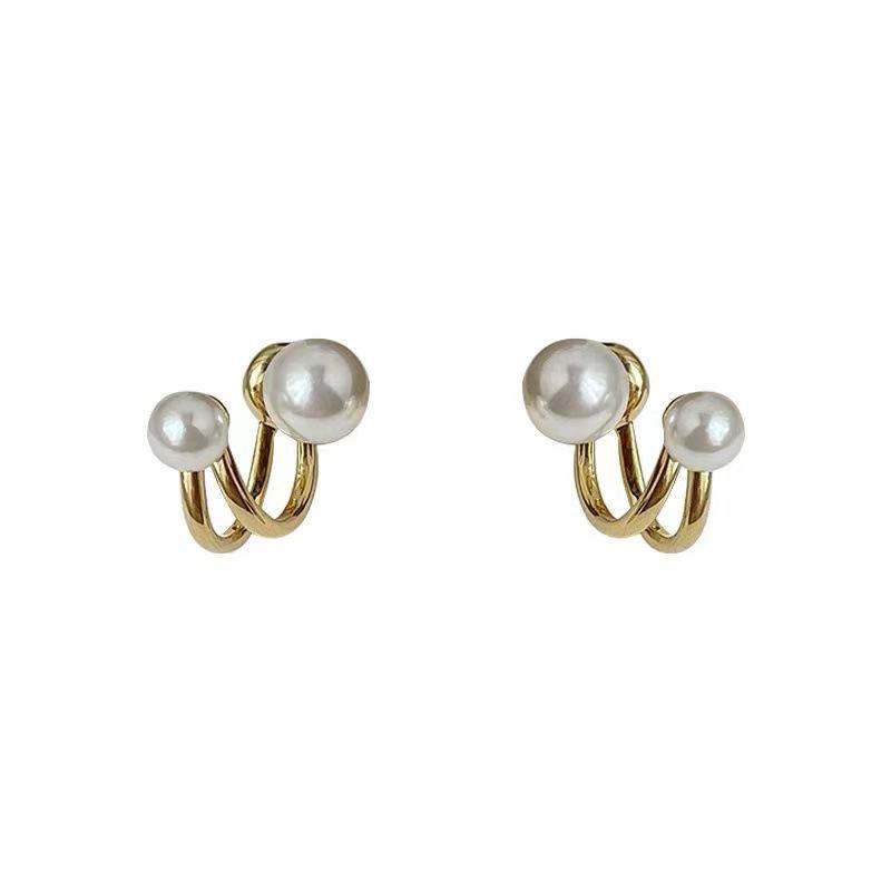 Elegante Süßwasserperlen-Ohrstecker für Damen - Trendig, Schlicht, Feenhafter Stil