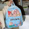Large Capacity Capybara Backpack Cartoon Cute Backpack Multipurpose Stain-Resistant Students Schoolbag Trendy Printed Backpack