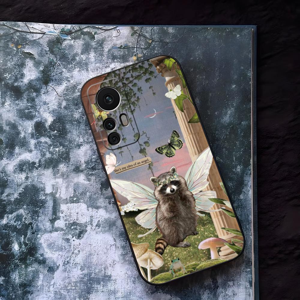 

Cute Raccoon Phone Case for Xiaomi 14 12 11T 13 Lite Ultra Redmi Note 12 10 Pro POCO F4 F5 X5 Pro Shell Coque poco x5pro