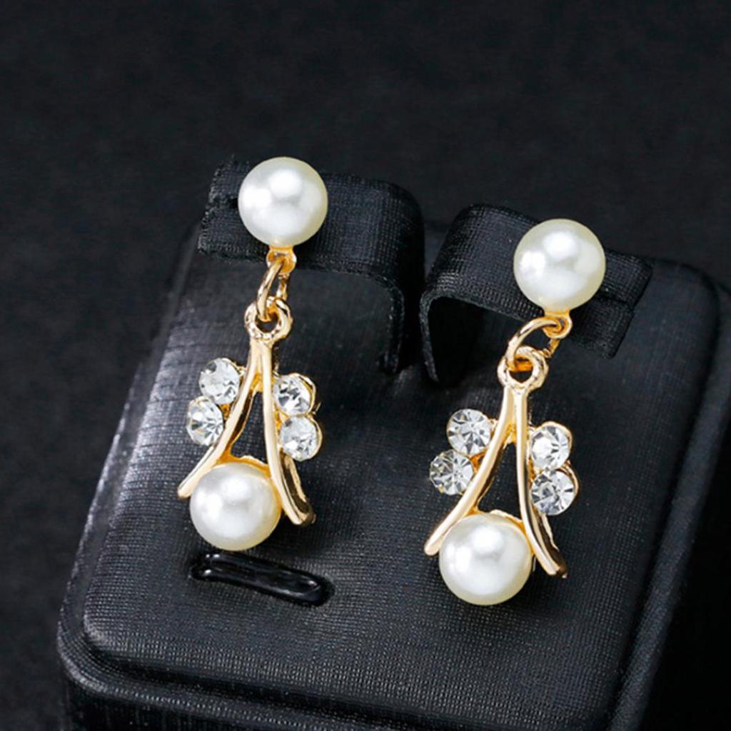Alloy Diamond Necklace Earrings Bracelet Bride Three-Piece Set