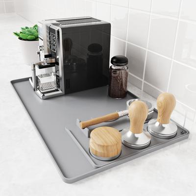Silikon Kaffeemaschinenmatte, Abtropfmatte, Pulverpressmatte, Anti-Rutsch und Schmutzabweisende Kaffeetamper Werkzeugpolster