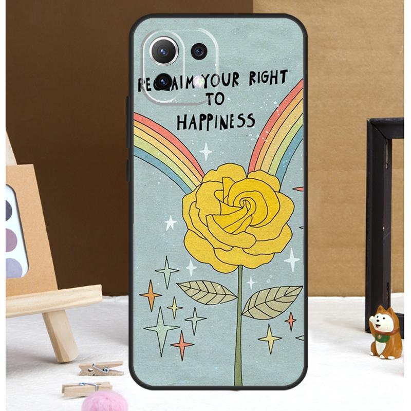 Positive Good Vibe Quote Case For POCO M6 X3 X5 X6 Pro F3 F5 M5s Cover For Xiaomi 13T 12T 11T 14 Pro 12 13 Lite Case