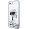 Etui Do iPhone 7 Karl Lagerfeld Glitter Karl Head Srebrne