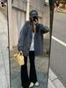Women's Trendy Loose Knit Cardigan - Mid-Length, Soft and Solid Color for Spring/Autumn