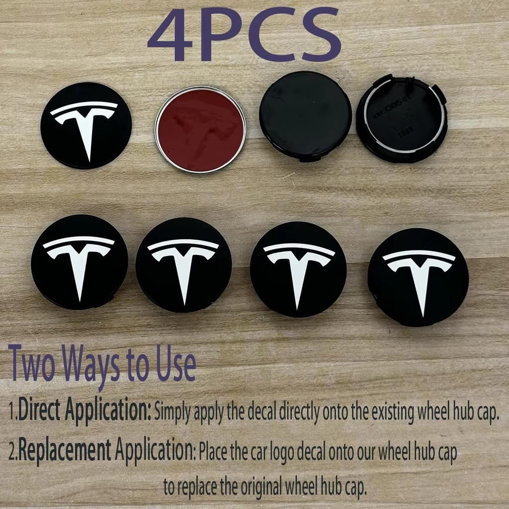 AMY1 4pcs/set 56mm Tesla Model 3 Model Y Original Covers Hub Caps Wheel Center Caps for Tesla Model Y X S Original Auto Accessories