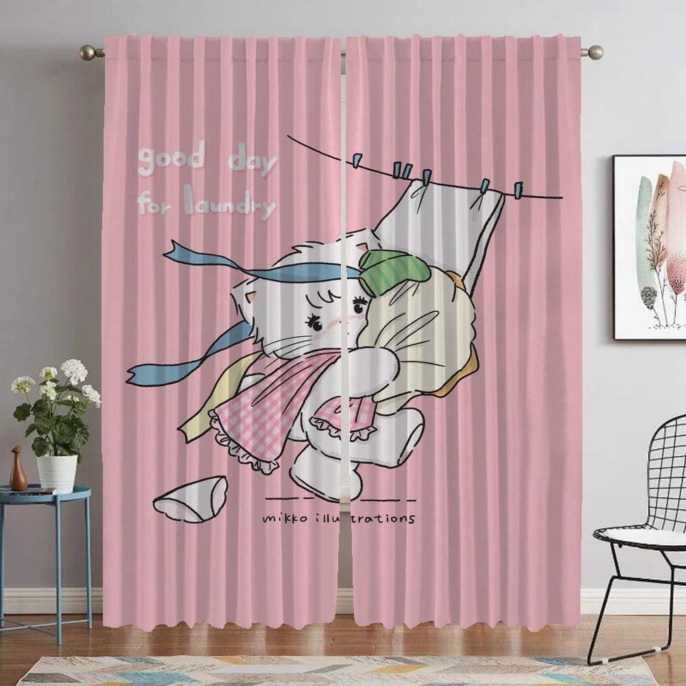 Anti-mosquito Curtains for Camera Mikko Curtains Child Room Halloween Decoration Blackout Curtain Shades Partition Living Modern