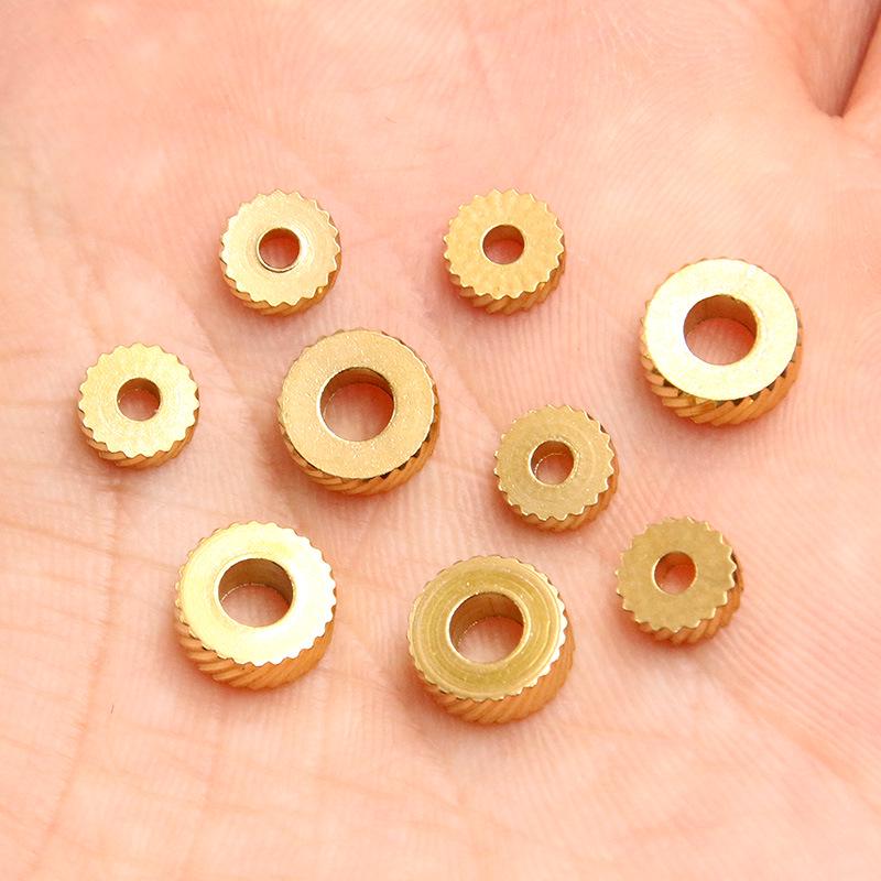 Two-Color Striped Stainless Steel Beads, 4-8mm DIY Jewelry Spacer Accessories