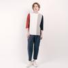CUSTOMUS 4-Color Mix Split Cotton 3/4 Round Neck T-Shirt Cxs25Skrt306 Red
