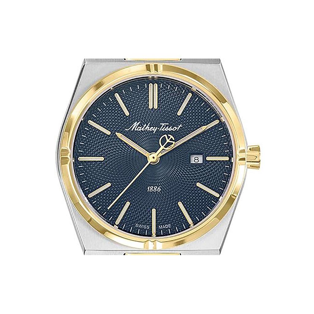 Mathey-Tissot Zeus Two Tone Stainless Steel Blue Dial Quartz D118BBU Women's Watch