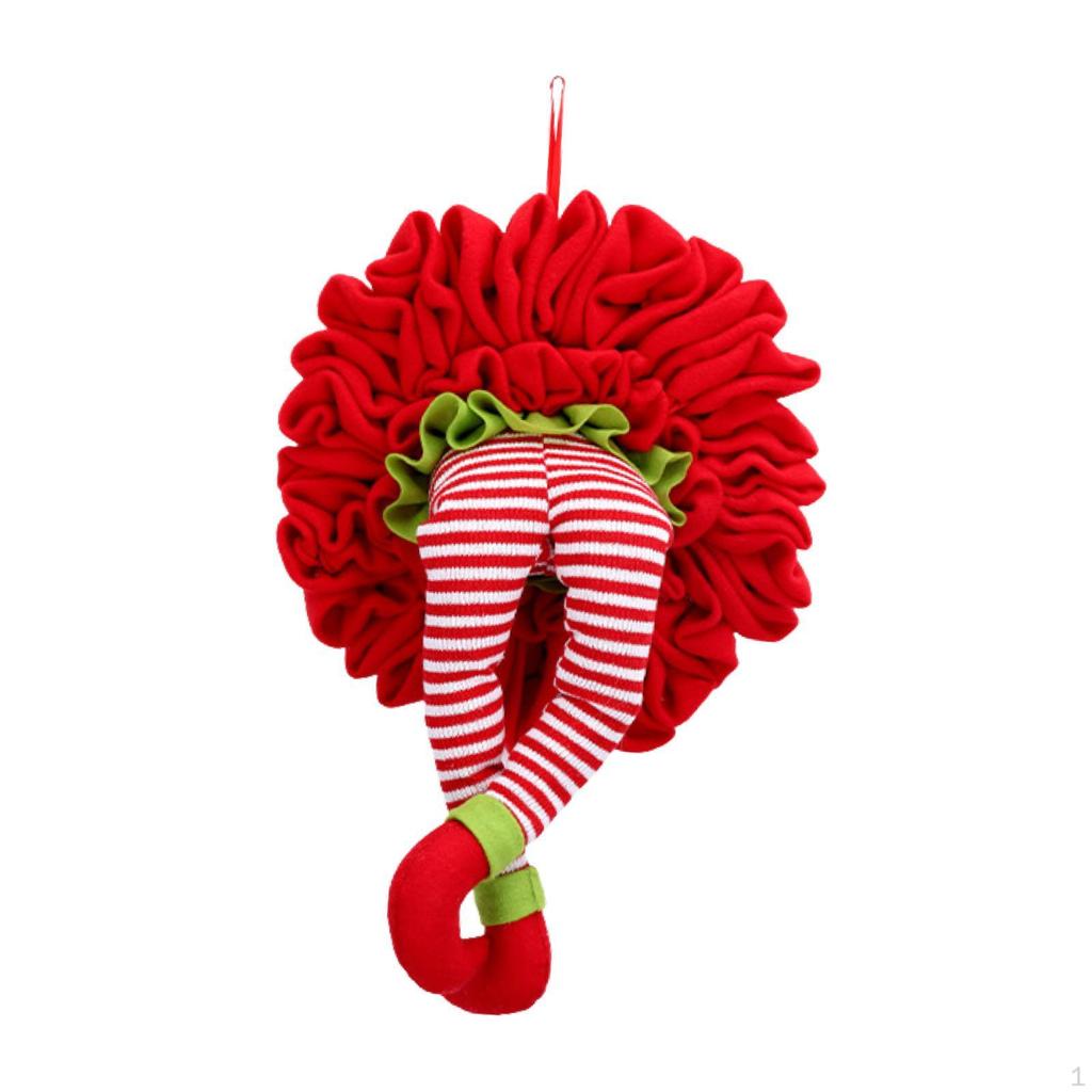 Elf Leg Christmas Tree Decoration Wreath Pendant Front Door Xmas Hanging Ornament Wall Decor for
