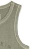 Mattengkim Distressed Sleeveless Logo Top In Beige