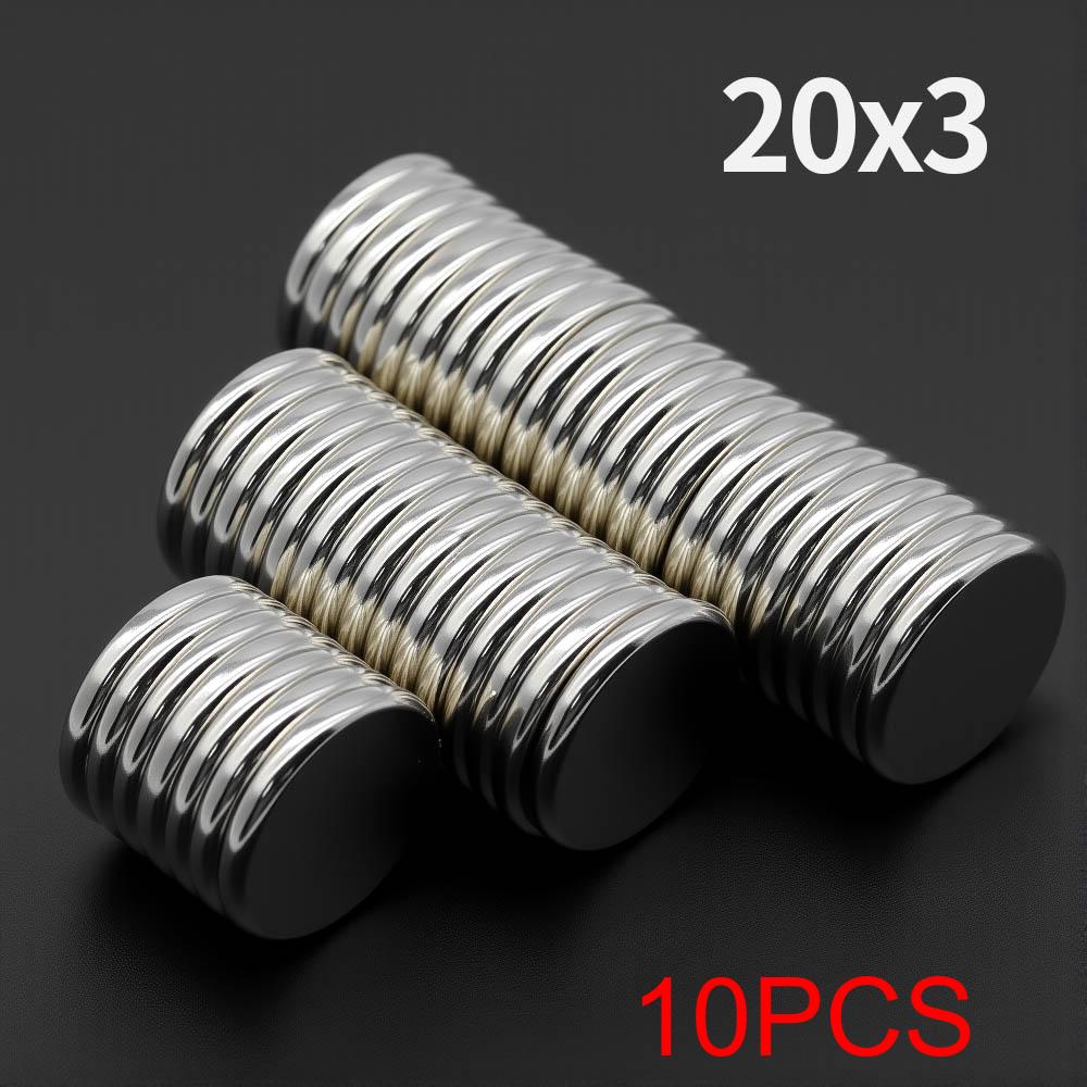 20x3mm Powerful Neodymium Magnet N35 NdfeB Permanent Magnetic imanes Round Super Strong Fridge Magnets DIY