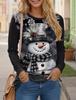 Women's Sweatshirt 3D Prints Christmas Theme Kawaii Graphics Long Sleeve T-shirt Casual Loose Fit O-Neck Tee Long Sleeve Tops