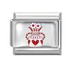 Y2K Rote Serie Blume Kirsche Herz Schleife Schmetterling Liebe Italienischer Charm Glieder Passend 9mm Edelstahlarmband Damen DIY Basteln