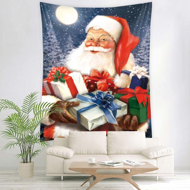 Sfondo di Natale sfondo babbo natale decorazione arazzo sfondo festa di Natale arazzo natale casa
