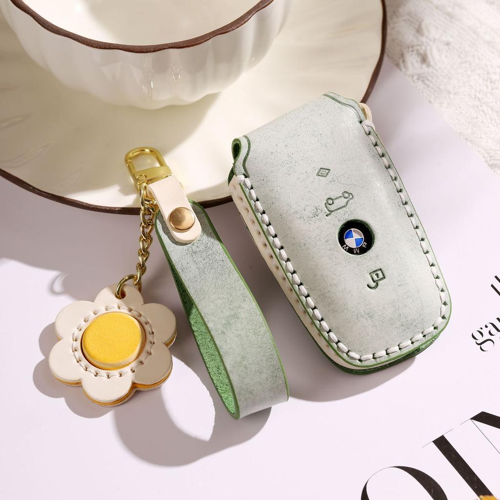 Applicable to BMW key cover 5 series 530 square 320li old 7 series x1 car x3x4 bag 118i protective case buckle