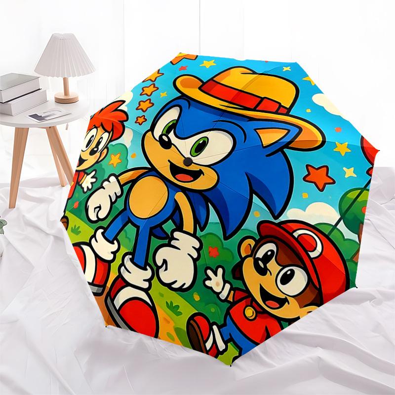 

1pc Pikachu & Friends Pokémon Umbrella, Auto Open Close, Portable 3-Fold Design, 8-Rib Iron Frame Outdoor Umbrella, Perfect Gift for Fans, Travelers,