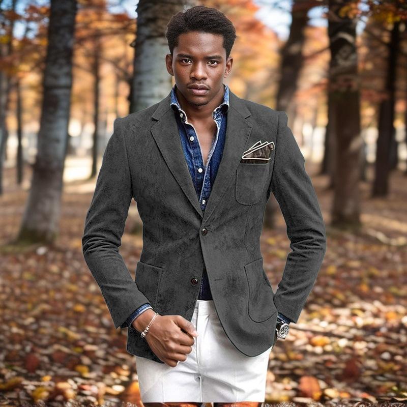 Повседневный мужской костюм, модная куртка большого размера L