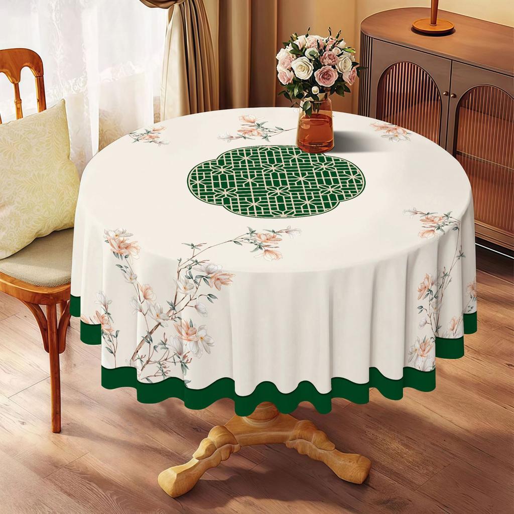 1PC New Simple Style Round Table Cloth Waterproof Oil-proof Anti-scalding Wash-Free PVC Table Cloth Scratch-resistant Durable