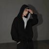 Color Matching Hooded Sweater Men's and Women's Same Style Covered with Ancient Cardigan Jacket Casual Versatile Sports Jacket