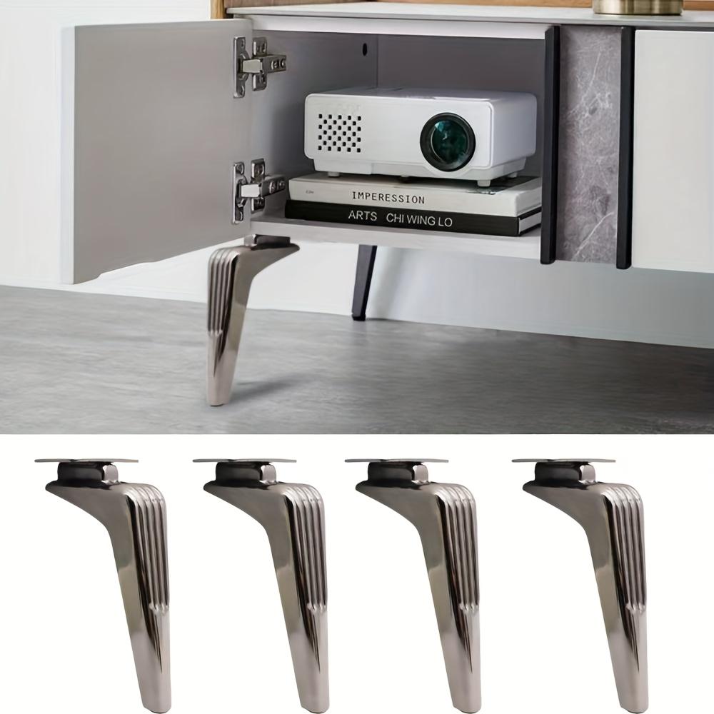 4 pezzi 15 cm Gambe Moderne Vintage Mid-Century in Metallo per Divano - Finitura Cromata, Nessuna Alimentazione Richiesta, Ideali per Mobili per la Casa