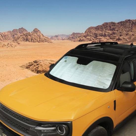 Front Windshield Sun Shade Foldable Sunshade Protector For Bronco Sport +