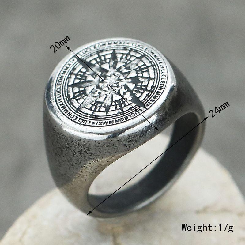 

Retro Minimalist Punk Distressed Gothic Style Geometric Multiple Models Trendy Men s Ring Fashion Ins Hip Hop Titanium Steel Ring Vintage Color Style 16 Us Size 7