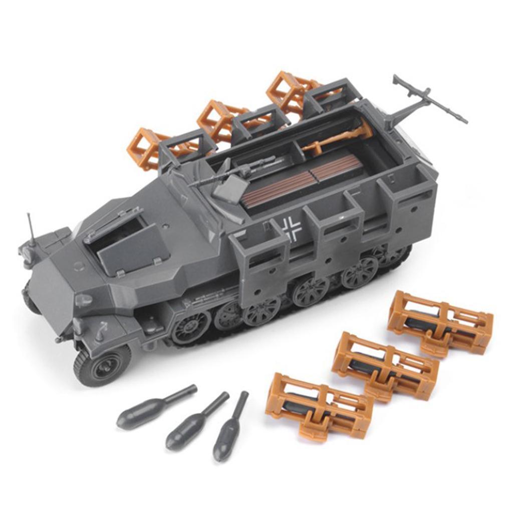 1 72 WWII sd.kfz.251 Tank Model Kit 4D Armor Vehicle Educational Toy Authentic and Detailed