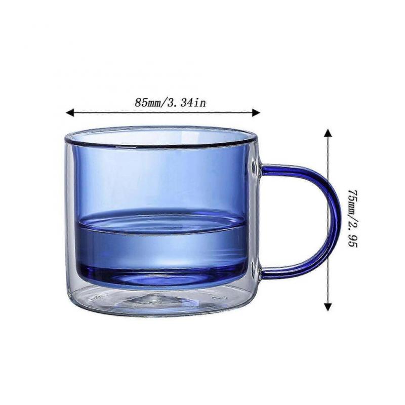 Double-layered Colored Glass Cup Creativity