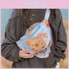 Adorable Capybara Cartoon Kids Chest Bag Lightweight Oxford Fabric For School Use
