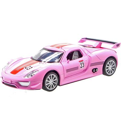 1/32 skala 918 odlany model samochodu zabawka, wycofać pojazd zabawkowy z dźwiękiem i światłem dla dzieci maluch chłopcy dziewczęta kolekcja prezentów