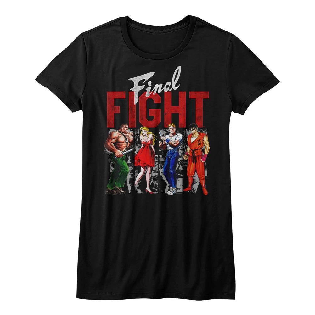 Final Fight Group Of Fighters Capcon Video Game Womans Fitted T Shirt 3XL