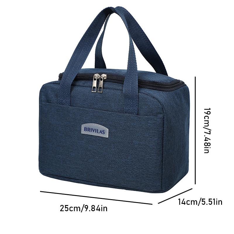 Stor Kapacitet Vattentät Oxford Bärbar Dragkedja Termisk Lunchväska Isolerad Frysväska Kontor Student Bekväm Matlåda