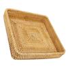 Rattan Tray Tabletop Organization Hand Woven Snack Storage Basket Multifunctional Serving Tray M