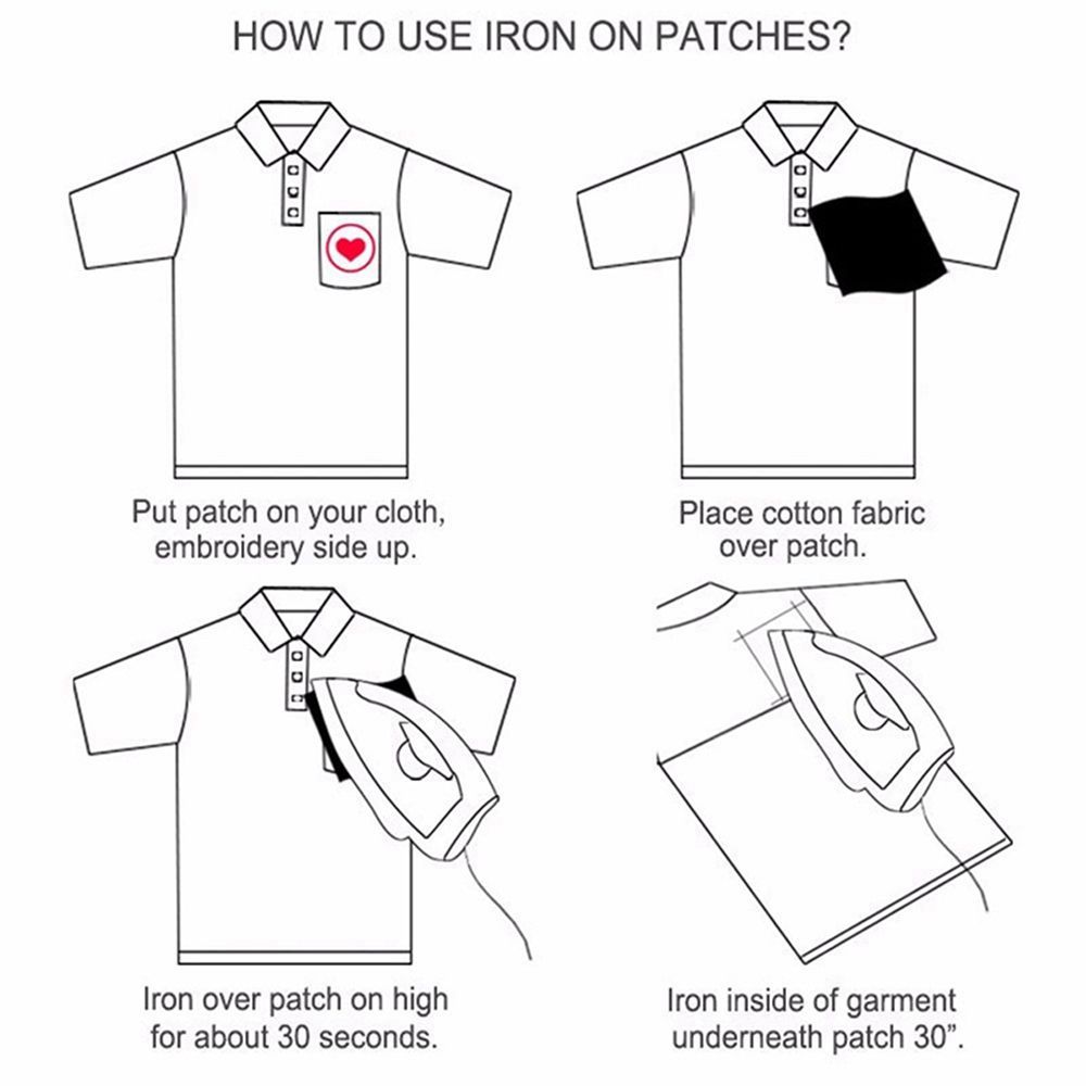 Clothes Embroidery Cloth Sticker Sewing Iron On Embroidered Sewing Fabric Patches Appliques Badges