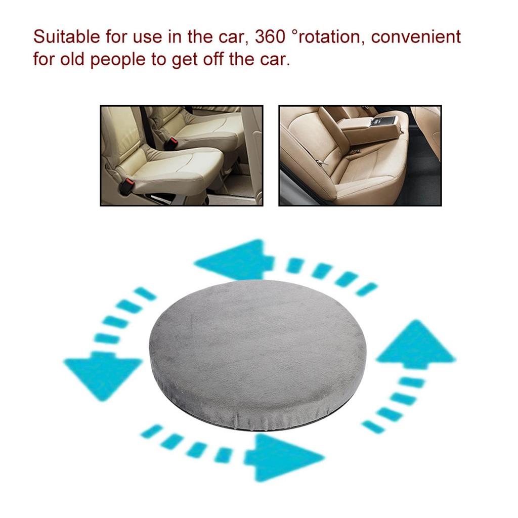 Rotating Car Swivel Seat Cushion Rotatory Chair Pad Comfort Skidproof Antiskid Home Use Sponge + Fleece Rotating Chair Pad