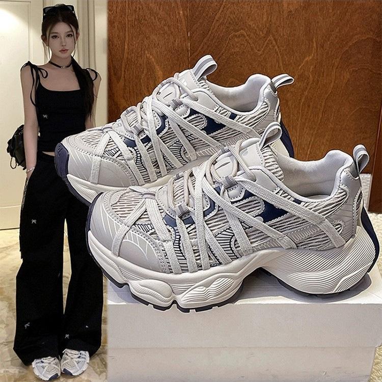 Plateausandalen Damen Herbst neue kleine Herren wachsen größer und schlanker vielseitige und leichte Sport- und Freizeitschuhe