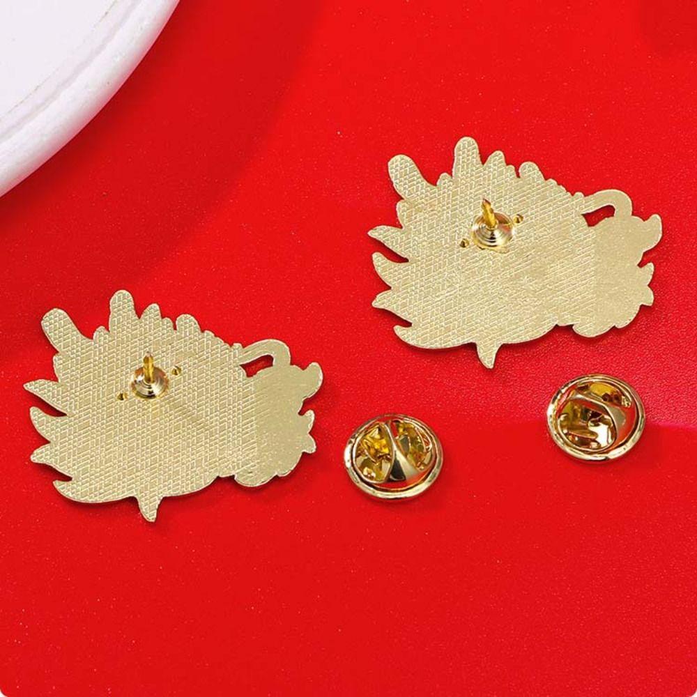 2024 Year Dragon Head Brooch Dragon Head Cartoon Pin Brooch Dragon Year Brooch  Jewelry
