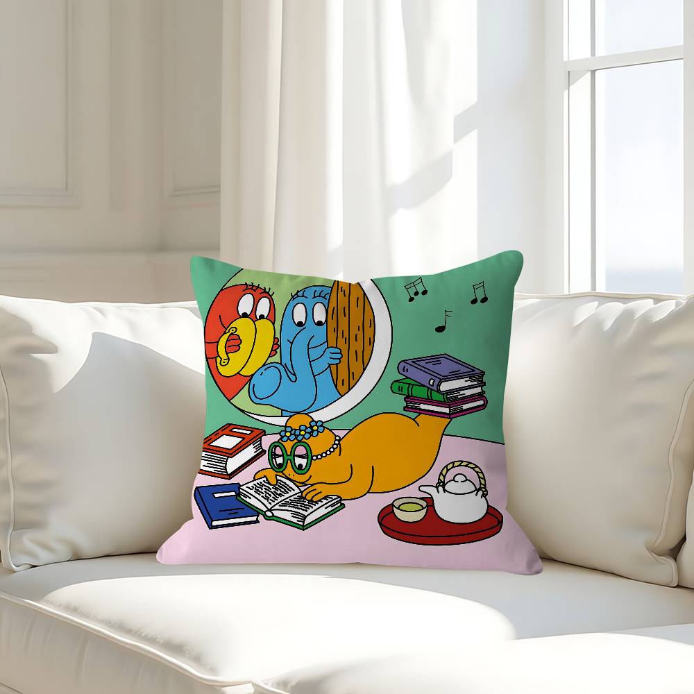 Classic Movie B-Barbapapa Pillow Cover Sofa Cushion Cover Home Room Decoration Children Gift