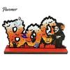 Halloween Room Tabletop Decor Pumpkin Haunted House Letter Ornament, Wooden Ornaments Spooky Festive Desk Decoration for Party Props Unique