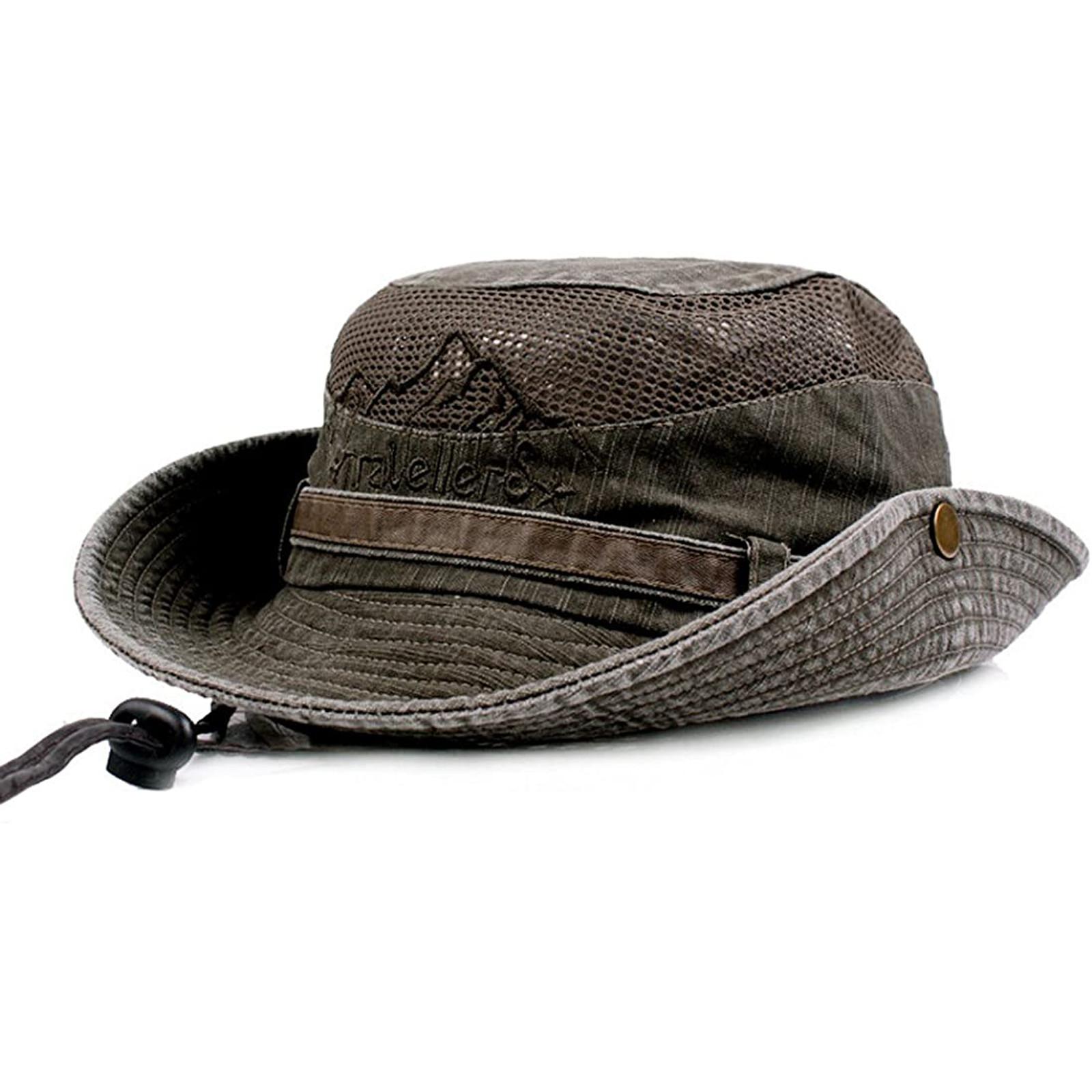 

(проектор)Мужская хлопковая вышивка, козырек, сетчатая панама, рыбацкая шляпа, альпинистская кабина на открытом воздухе One Size хаки