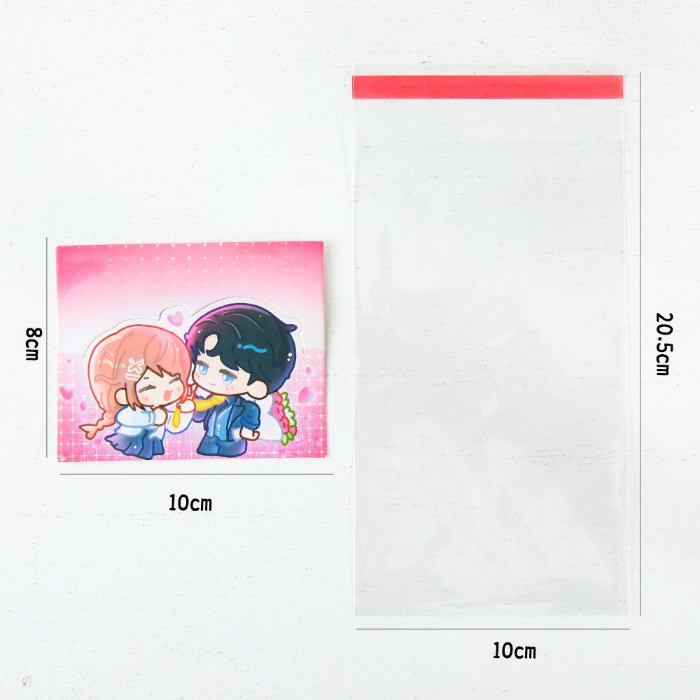 Self-Sealing Cute Card Packaging Bag Set for Small Cards