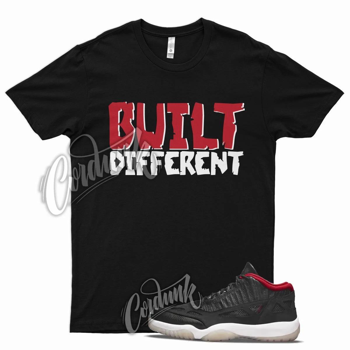 Black BUILT Shirt for Air J1 11 Low Bred IE True Red Gym Varsity 1 4XL