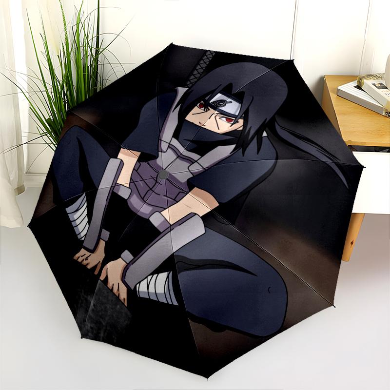 Itachi Uchiha Pattern, Automatic Folding Umbrella, Portable and Foldable Design, 8 Ribs, a Christmas or Birthday Gift.