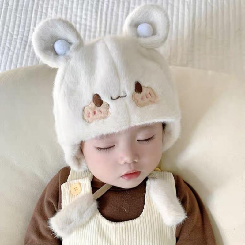 Baby hat winter cute super cute 5-24 months boy and girl baby plush hat winter warm children's ear hat