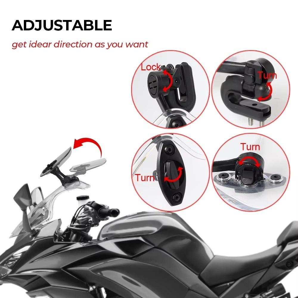 Universal Windshield Spoiler Adjustable Windshield Extension For All Motorcycle Models