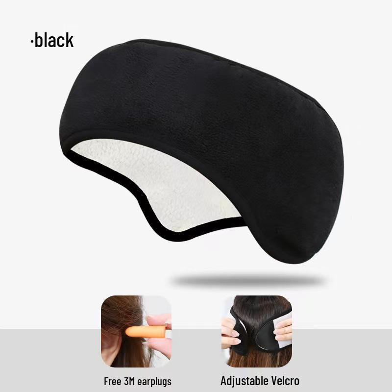 

Уютные наушники: Бархатная ветрозащитная повязка на голову и светонепроницаемая маска для сна для тепла и комфорта One size