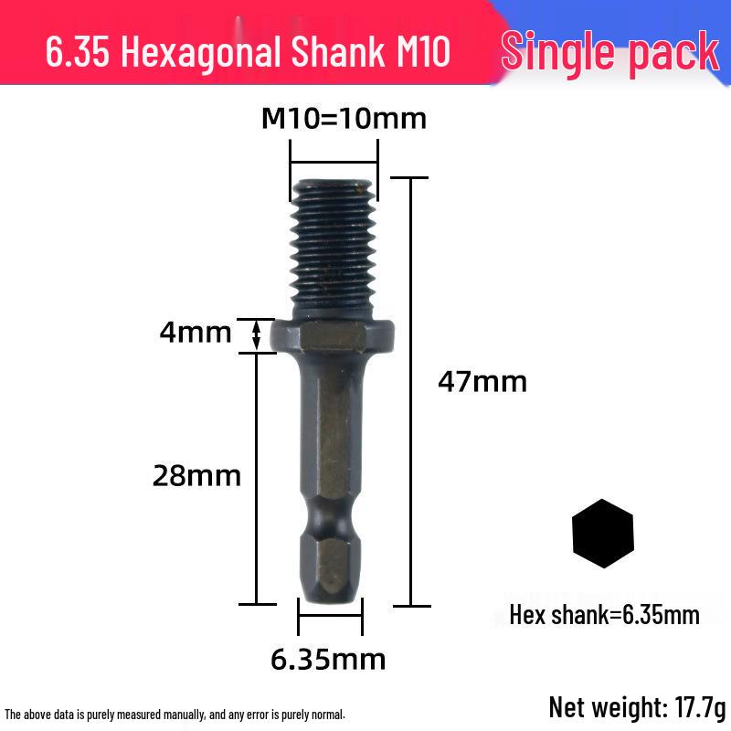 Pneumatic Electric Drill Head Conversion Chuck: Square, Round, Hexagonal Handle Adapter for Electric Wrench.